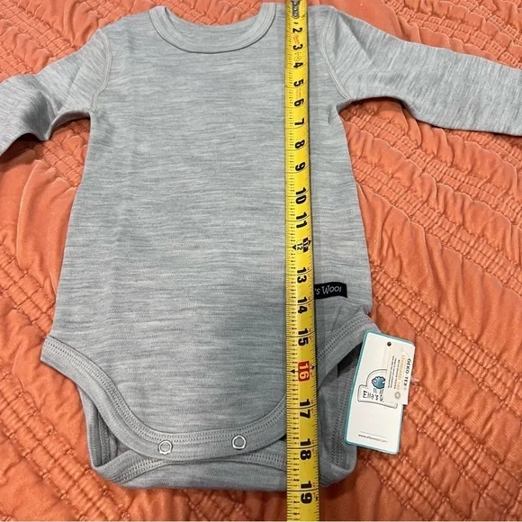ELLA’S WOOL Baby Base Layer Set – 100% Pure Merino Wool, Grey (12-18 Months) - Picture 3 of 7